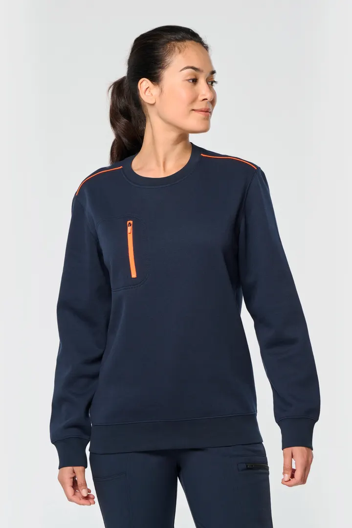 Day To Day Unisex-Sweatshirt mit kontrastfarbener zip Tasche 26