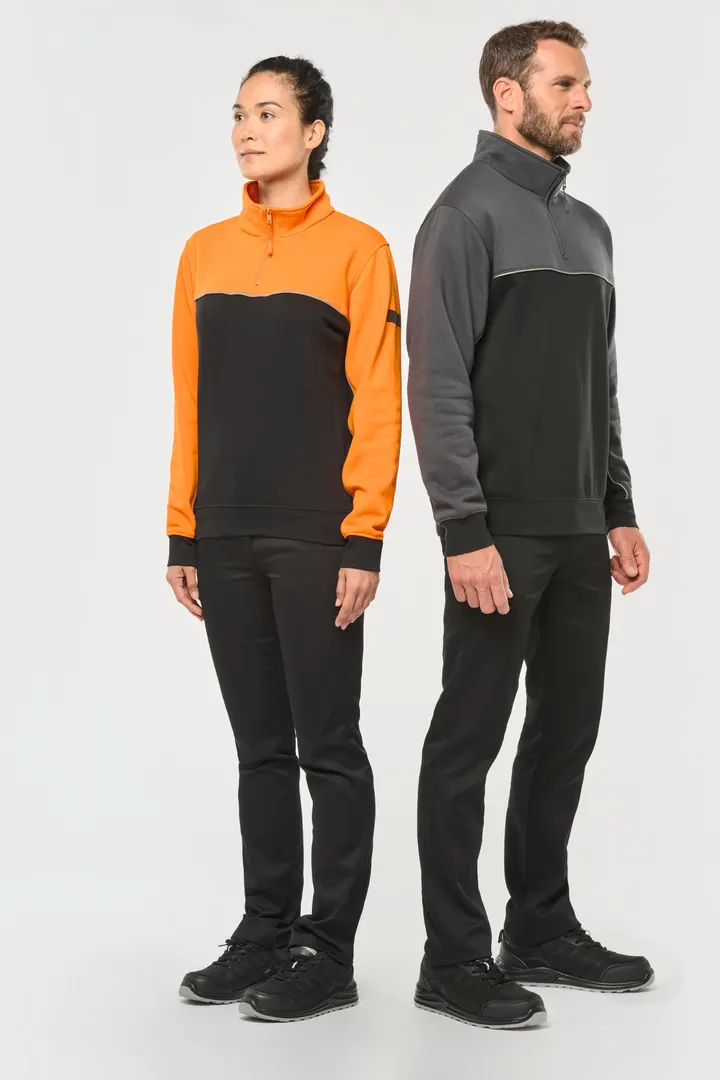 Umweltfreundliches Unisex-Sweatshirt mit Reißverschlusskragen 14