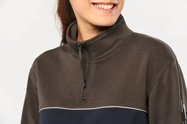 Umweltfreundliches Unisex-Sweatshirt mit Reißverschlusskragen 25