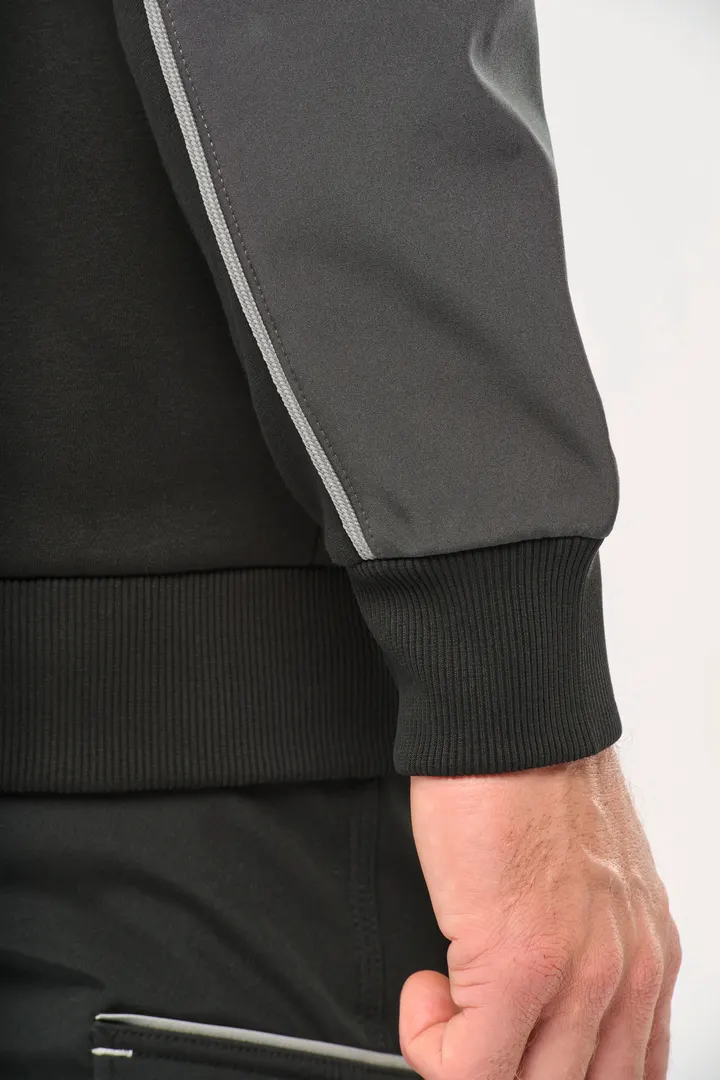 Veste molleton bicolore zippée à capuche écoresponsable unisexe 21