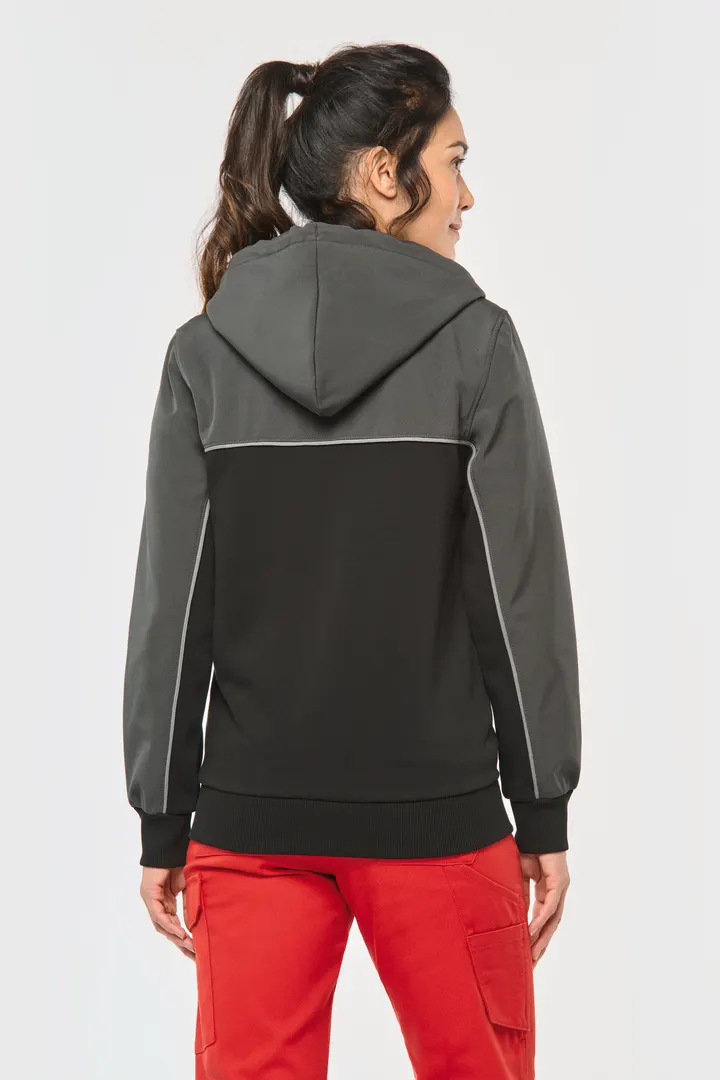 Veste molleton bicolore zippée à capuche écoresponsable unisexe 7