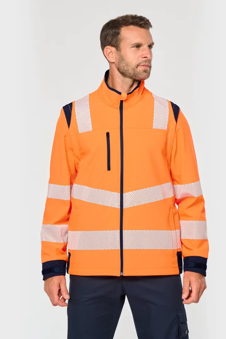 Recycelte Safety Softshell-Jacke mit abnehmbaren Ärmeln 7