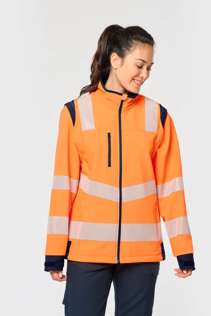 Recycelte Safety Softshell-Jacke mit abnehmbaren Ärmeln 10