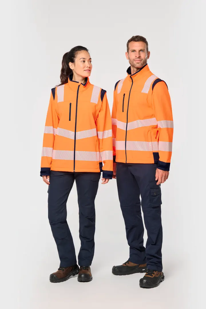 Recycelte Safety Softshell-Jacke mit abnehmbaren Ärmeln 12