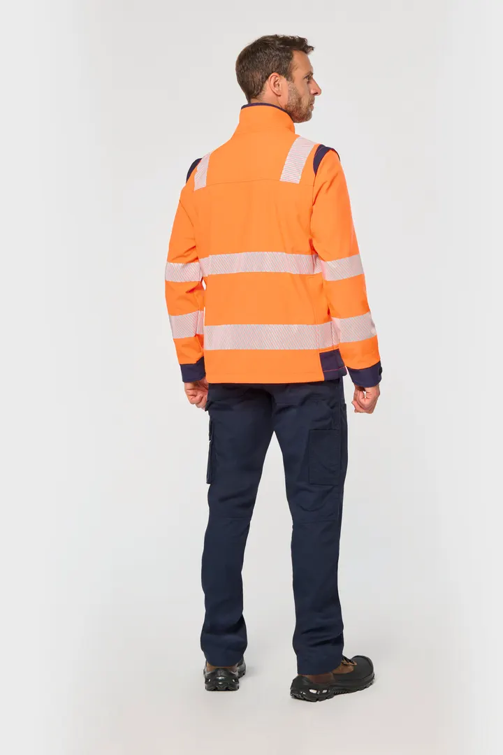 Recycelte Safety Softshell-Jacke mit abnehmbaren Ärmeln 13