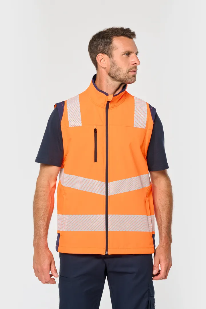 Recycelte Safety Softshell-Jacke mit abnehmbaren Ärmeln 16