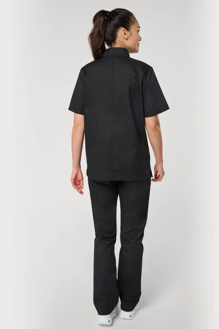 Umweltfreundliche Unisex-Kochjacke mit kurzen Ärmeln 17