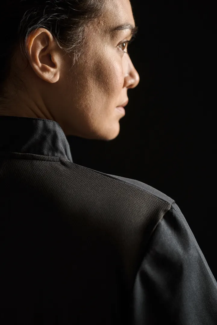 Veste de cuisine écoresponsable et respirante manches courtes unisexe 21