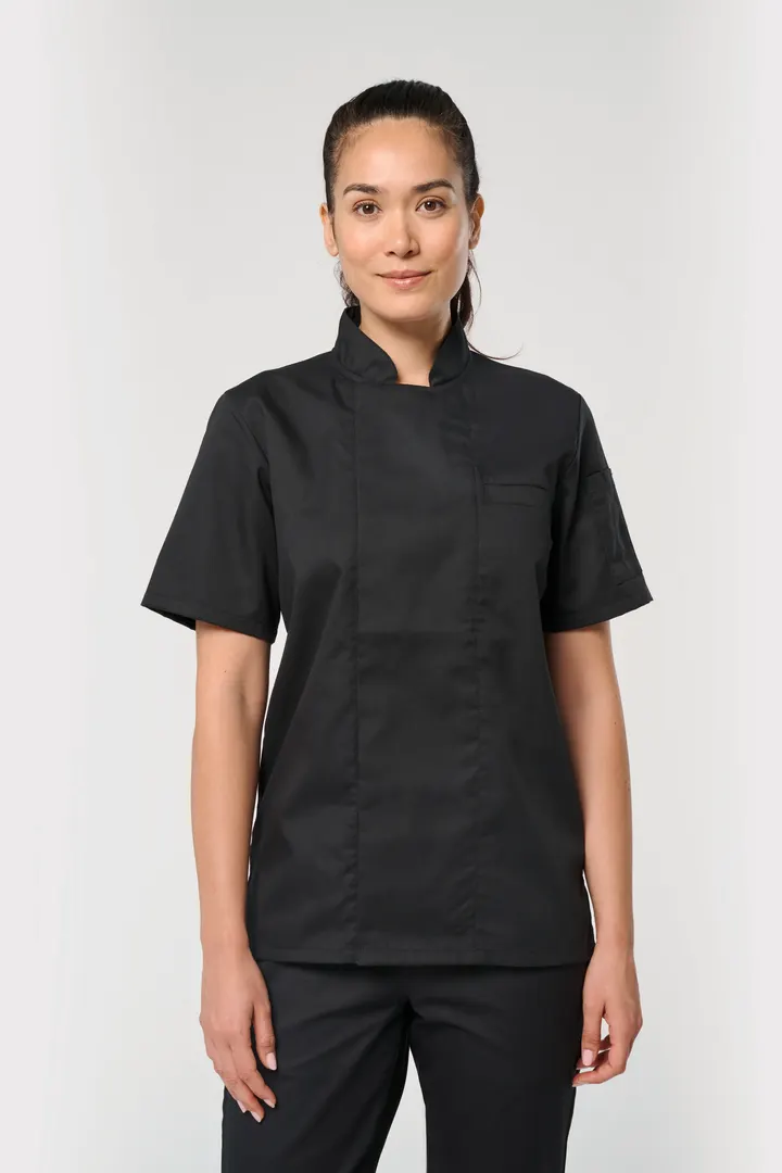 Veste de cuisine écoresponsable et respirante manches courtes unisexe 3