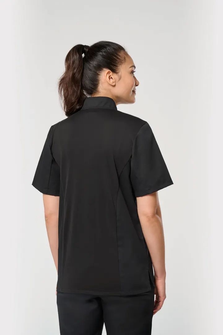 Veste de cuisine écoresponsable et respirante manches courtes unisexe 5