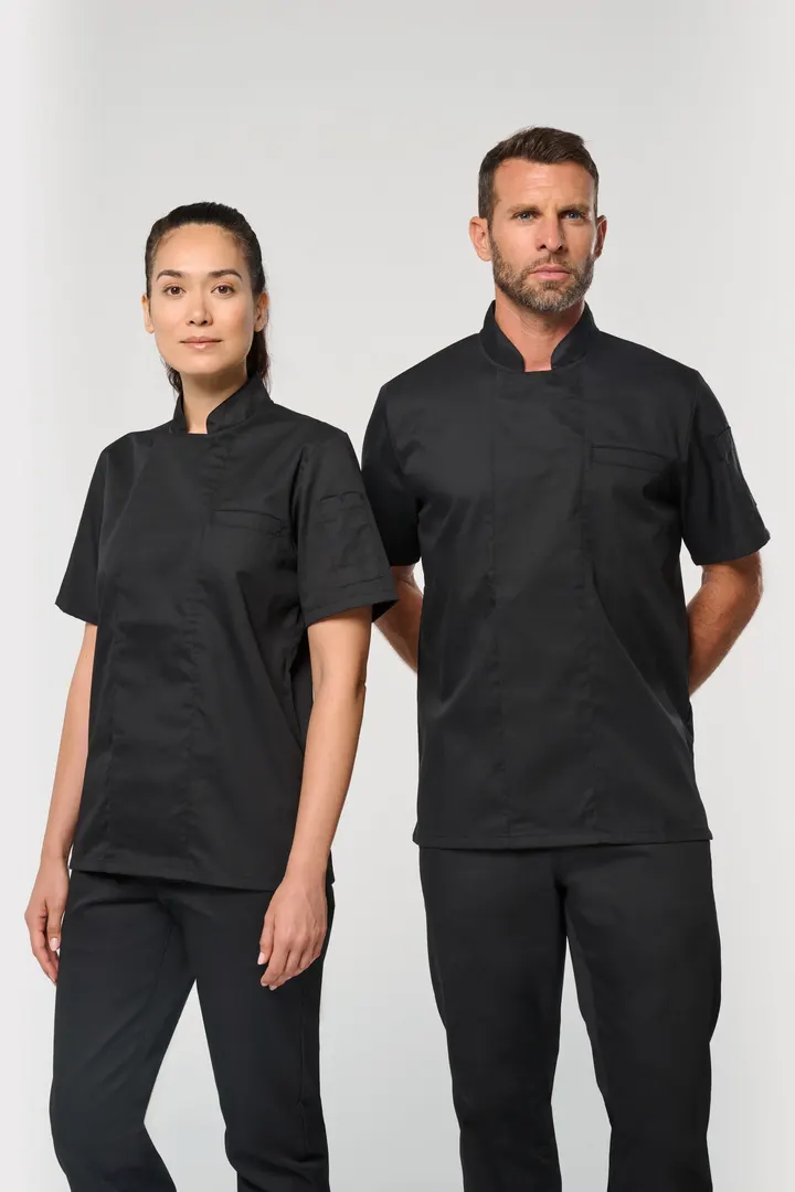 Veste de cuisine écoresponsable et respirante manches courtes unisexe 8