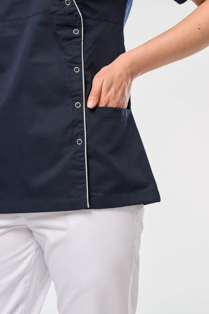 Damenkittel aus Baumwollpolyester mit Druckknöpfen 6
