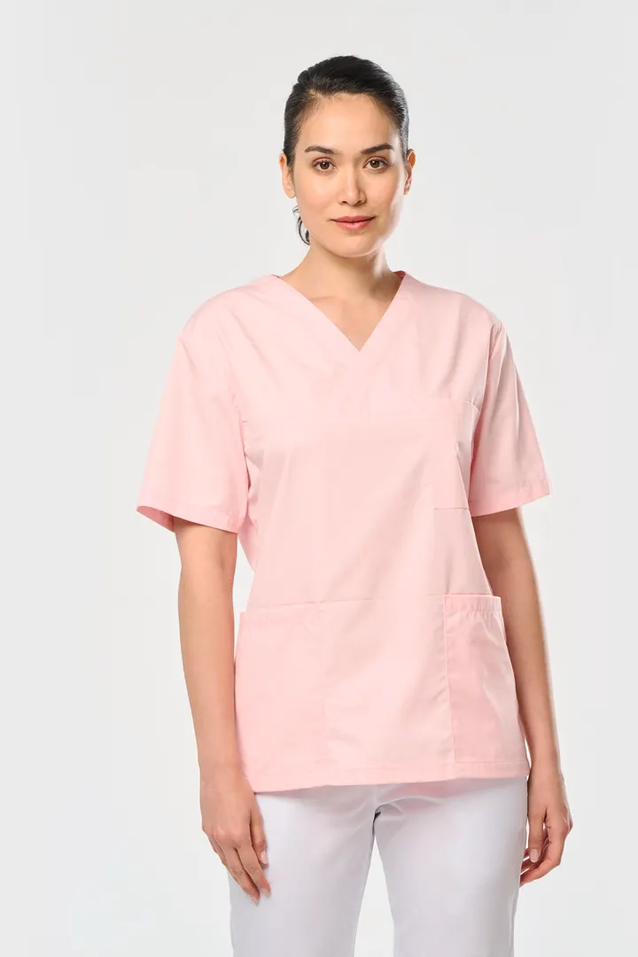 Kurzärmlige Unisex-Tunika aus Baumwollpolyester 9