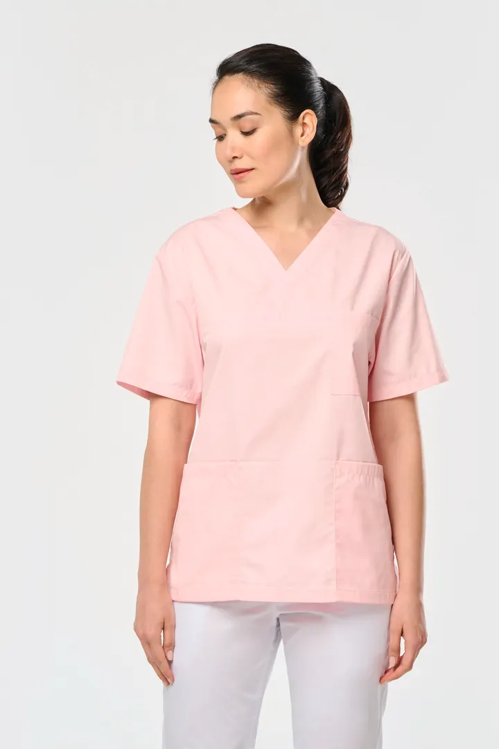 Kurzärmlige Unisex-Tunika aus Baumwollpolyester 2