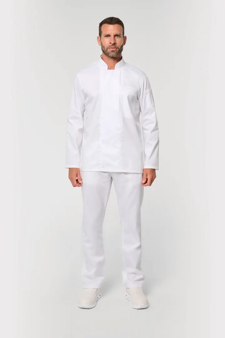Veste de cuisine écoresponsable et respirante manches longues unisexe 10