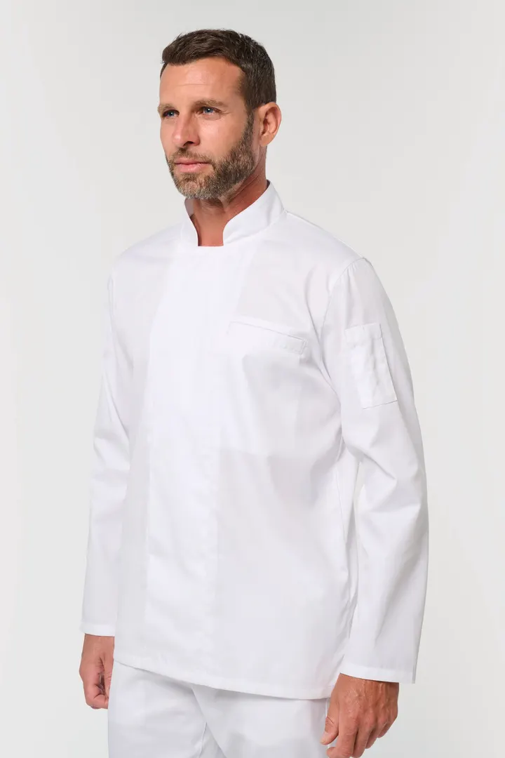 Veste de cuisine écoresponsable et respirante manches longues unisexe 11