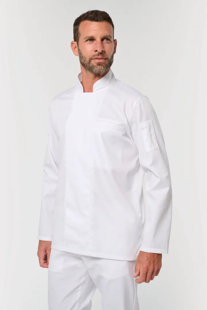 Veste de cuisine écoresponsable et respirante manches longues unisexe 12