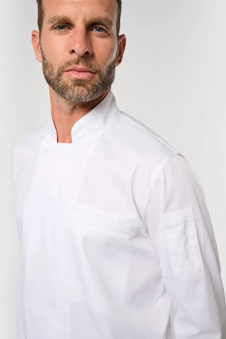 Veste de cuisine écoresponsable et respirante manches longues unisexe 15