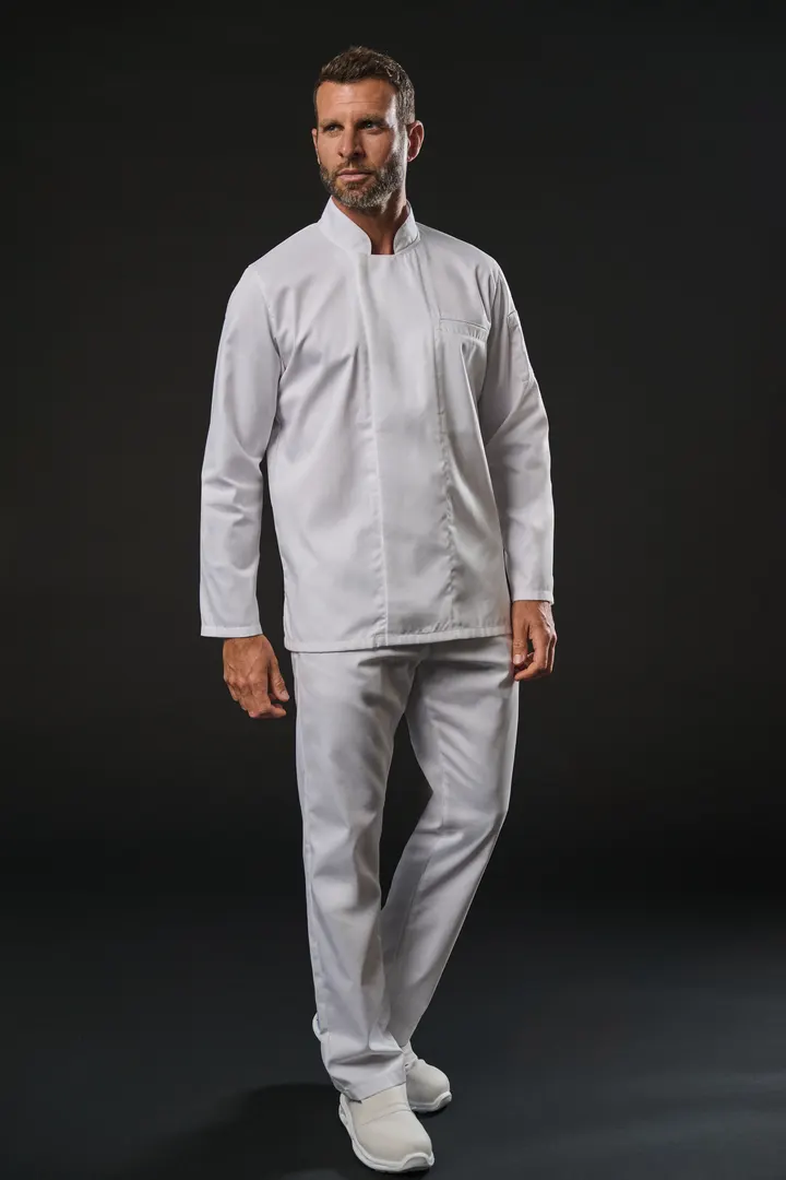 Veste de cuisine écoresponsable et respirante manches longues unisexe 20