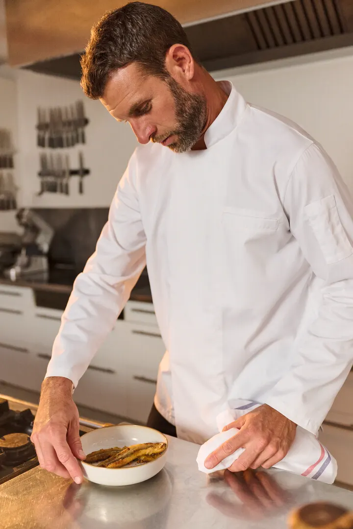 Veste de cuisine écoresponsable et respirante manches longues unisexe 27