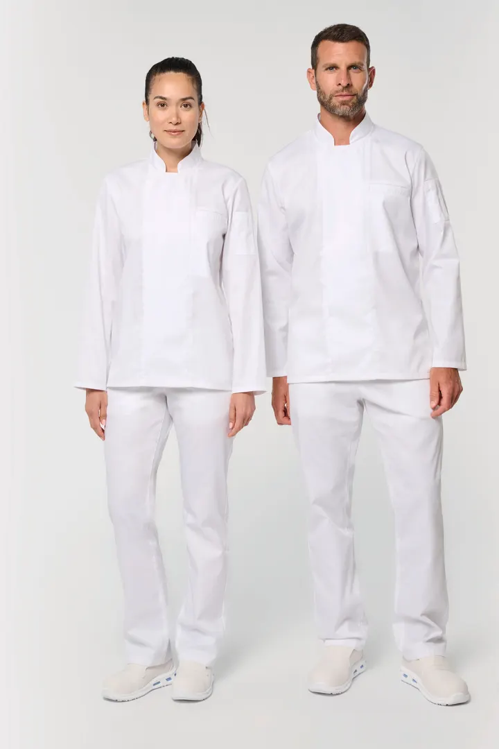 Veste de cuisine écoresponsable et respirante manches longues unisexe 2