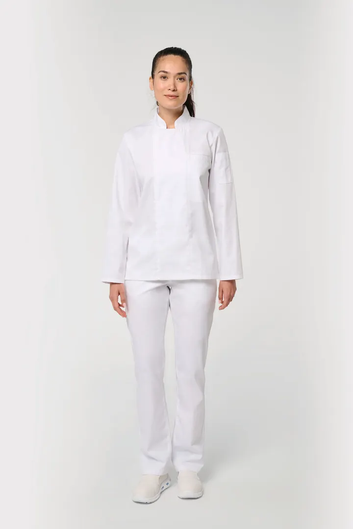 Veste de cuisine écoresponsable et respirante manches longues unisexe 4