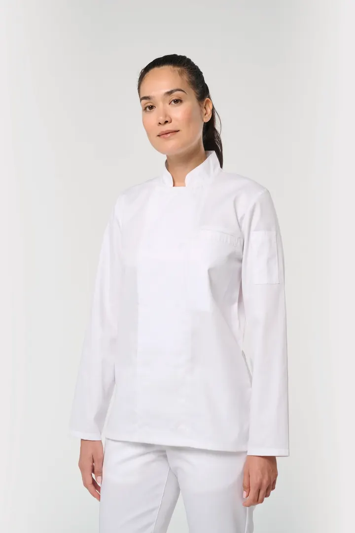 Veste de cuisine écoresponsable et respirante manches longues unisexe 6