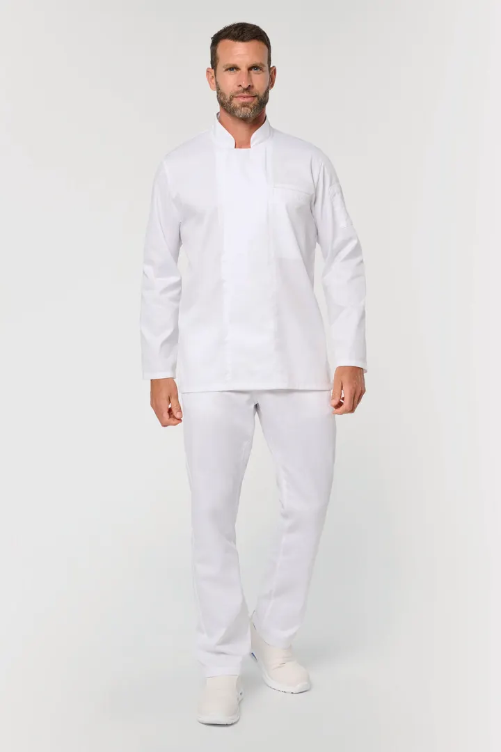 Veste de cuisine écoresponsable et respirante manches longues unisexe 9