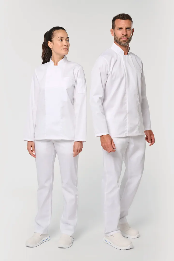 Veste de cuisine écoresponsable et respirante manches longues unisexe