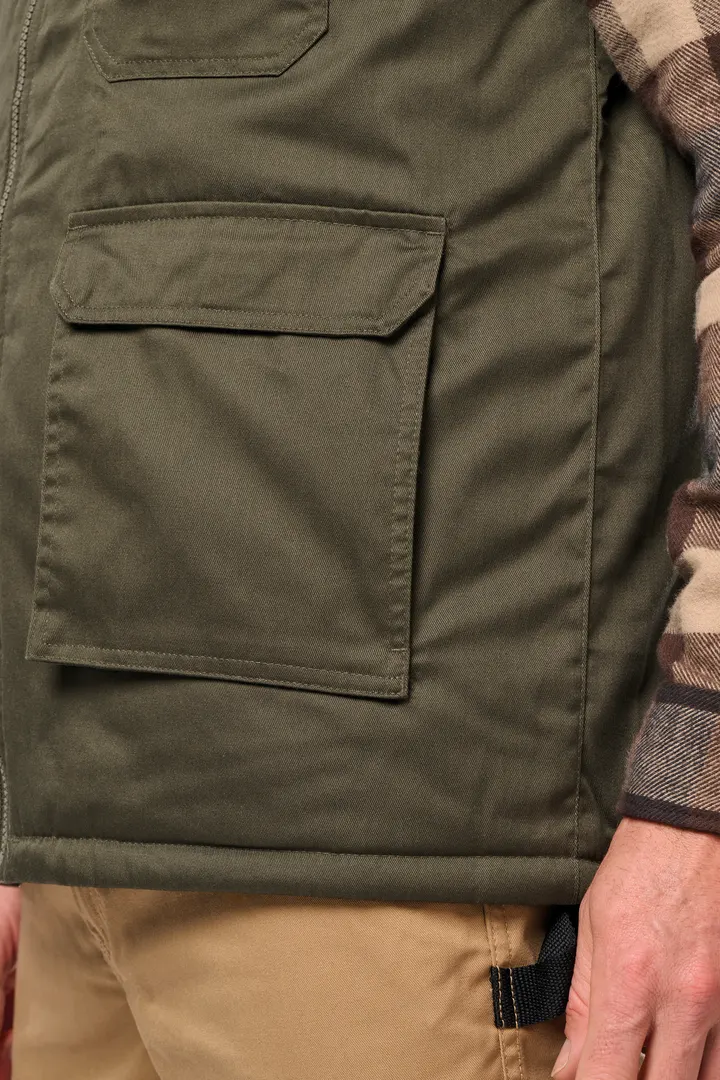 Gefütterte Unisex-Weste aus Baumwollpolyester 15