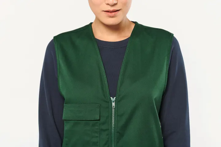 Unisex-Weste aus Baumwollpolyester mit mehreren Taschen 22