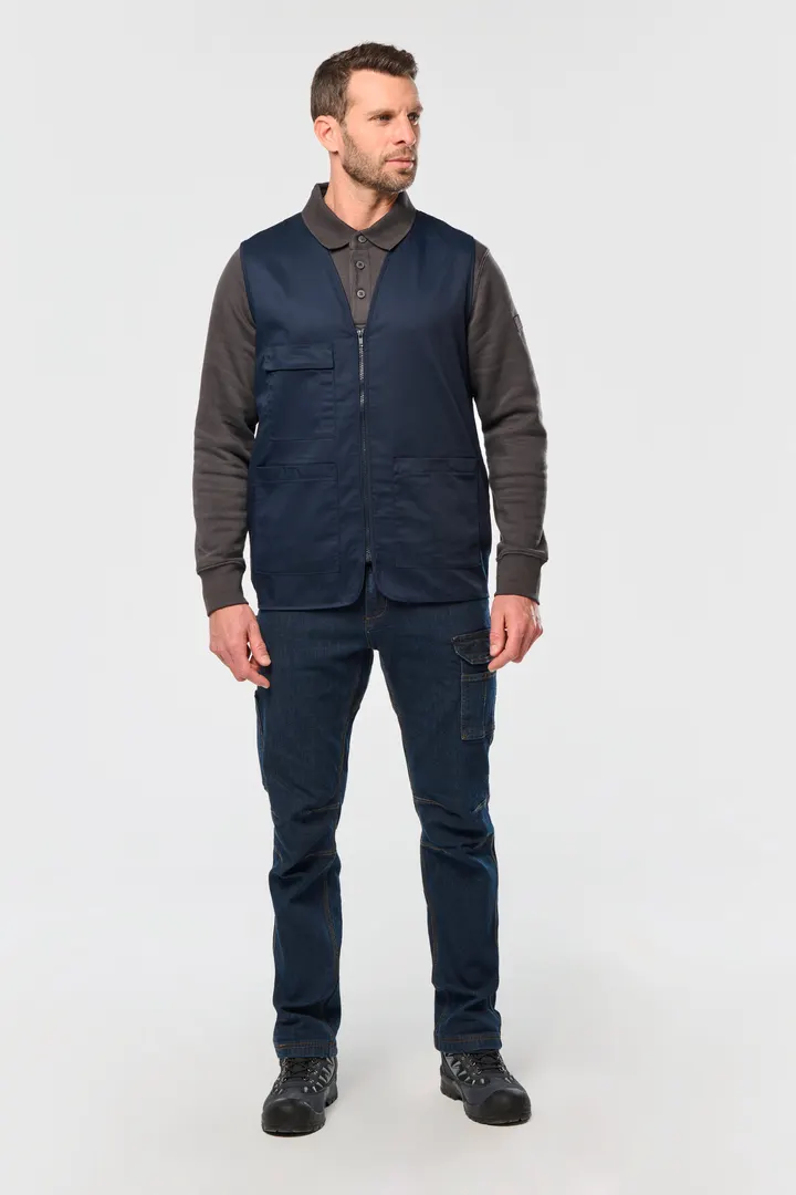 Unisex-Weste aus Baumwollpolyester mit mehreren Taschen 4