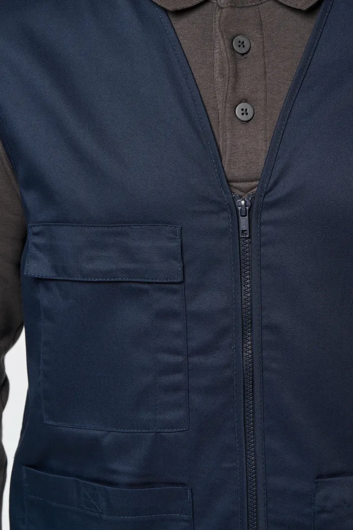 Unisex-Weste aus Baumwollpolyester mit mehreren Taschen 7