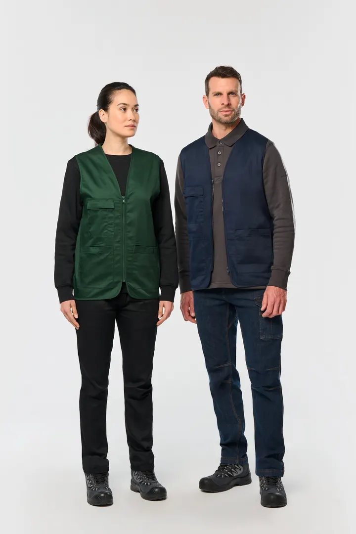 Unisex-Weste aus Baumwollpolyester mit mehreren Taschen 10