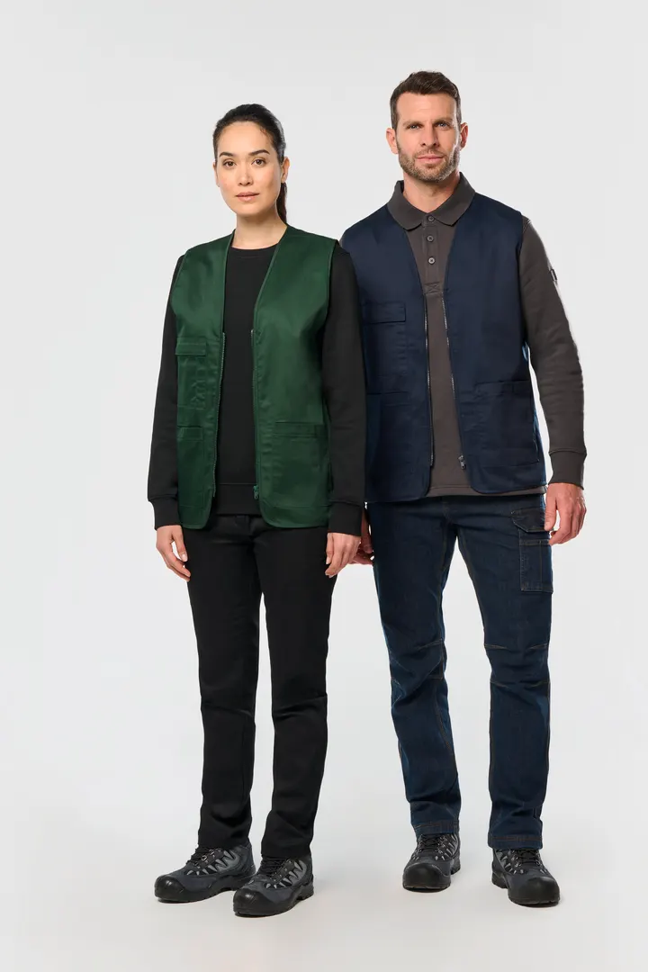 Unisex-Weste aus Baumwollpolyester mit mehreren Taschen 11