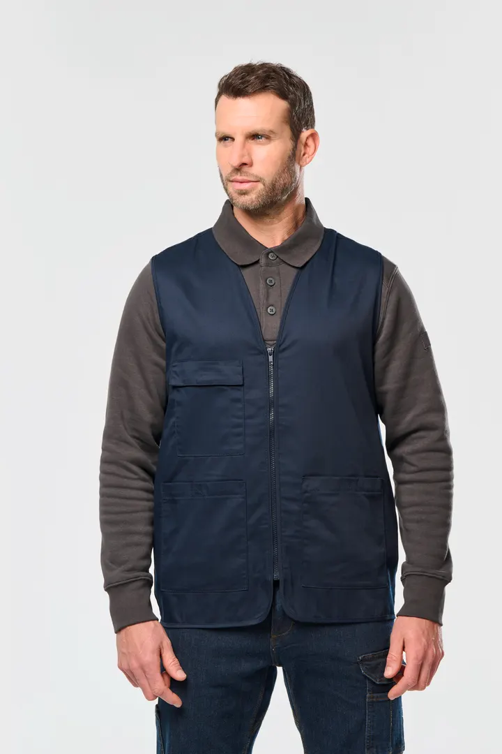 Unisex-Weste aus Baumwollpolyester mit mehreren Taschen 2