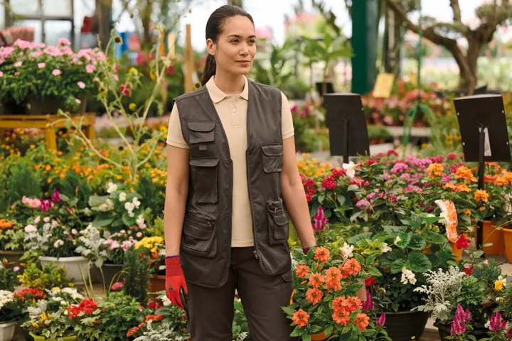 Gefütterte Unisex-Weste aus Baumwollpolyester 9
