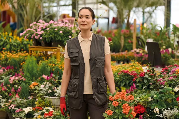 Gefütterte Unisex-Weste aus Baumwollpolyester 11