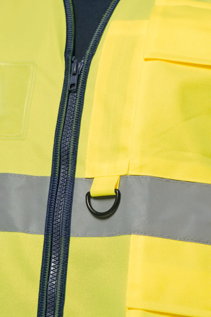 Gilet de sécurité haute visibilité recyclé avec zip unisexe 12