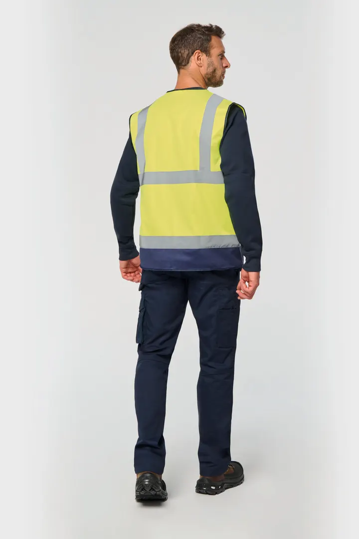 Gilet de sécurité haute visibilité recyclé avec zip unisexe 14