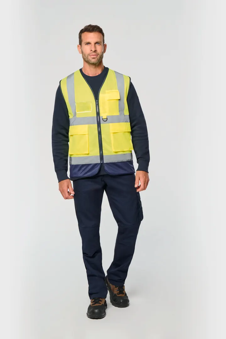 Gilet de sécurité haute visibilité recyclé avec zip unisexe 16