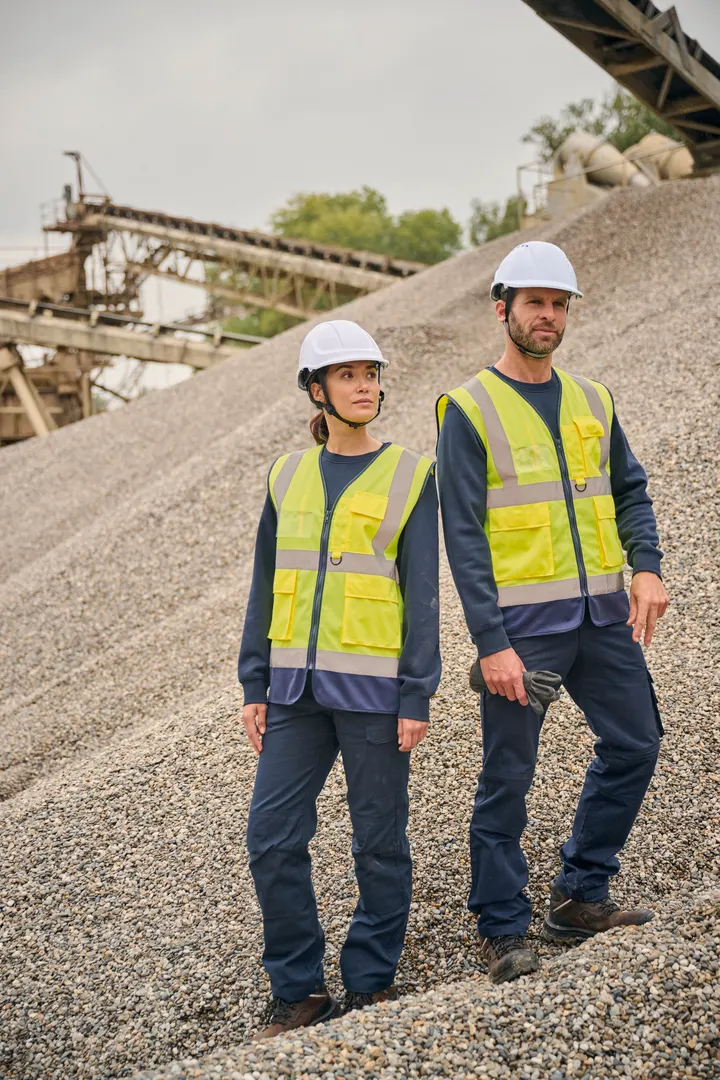 Gilet de sécurité haute visibilité recyclé avec zip unisexe 17