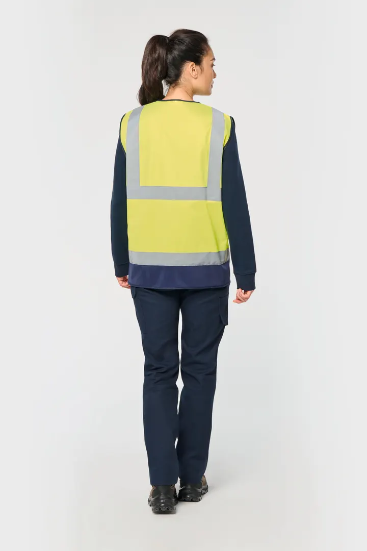 Gilet de sécurité haute visibilité recyclé avec zip unisexe 8