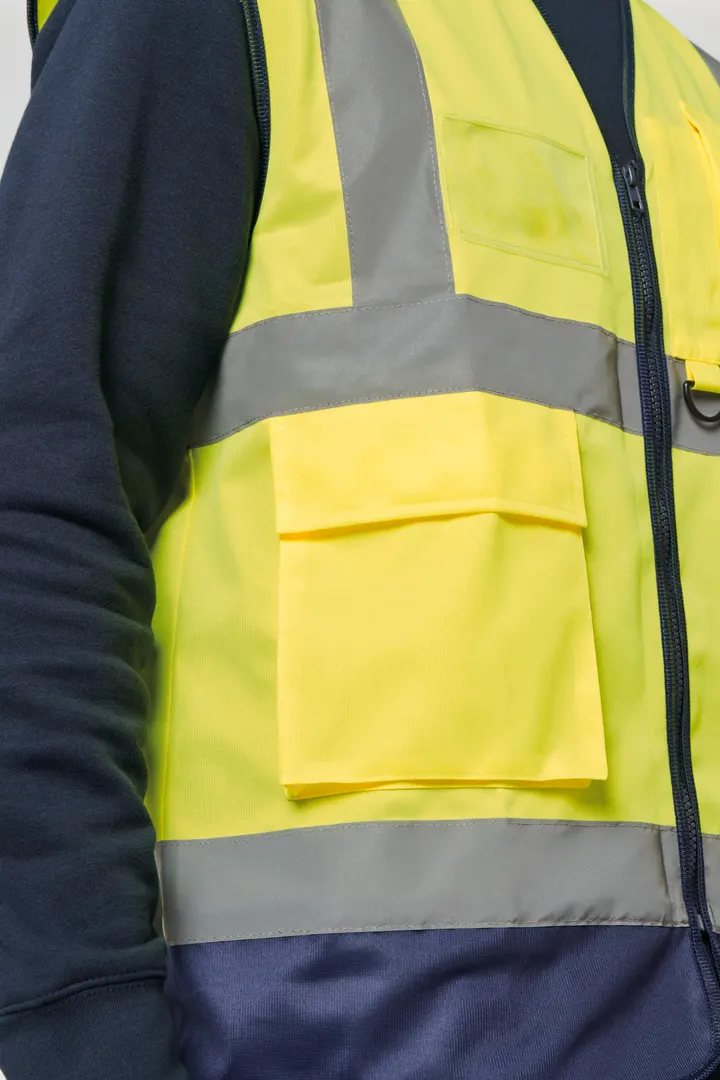 Gilet de sécurité haute visibilité recyclé avec zip unisexe 11