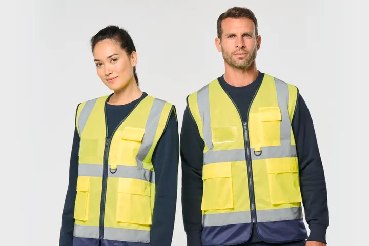 Gilet de sécurité haute visibilité recyclé avec zip unisexe 2