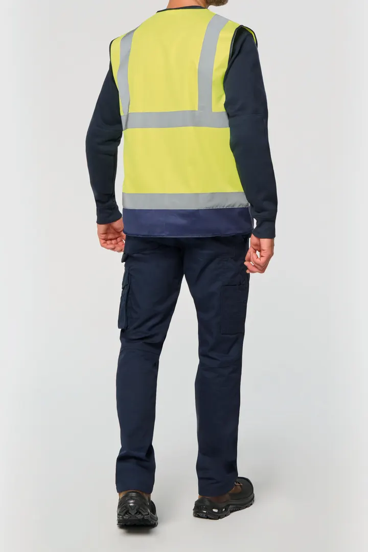 Recycelte HI-VIS SICHERHEITSWESTE mit Reißverschluss