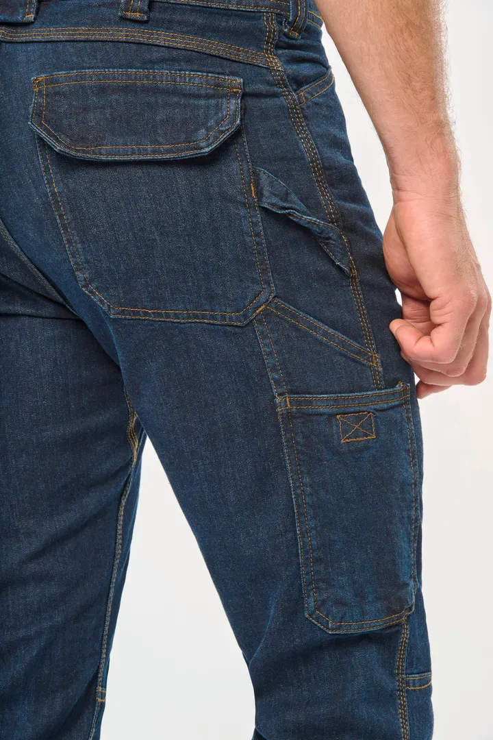 Denim-Herrenhose mit mehreren Taschen 25