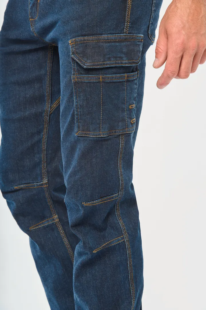 Denim-Herrenhose mit mehreren Taschen 14
