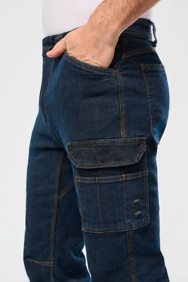 Denim-Herrenhose mit mehreren Taschen 13