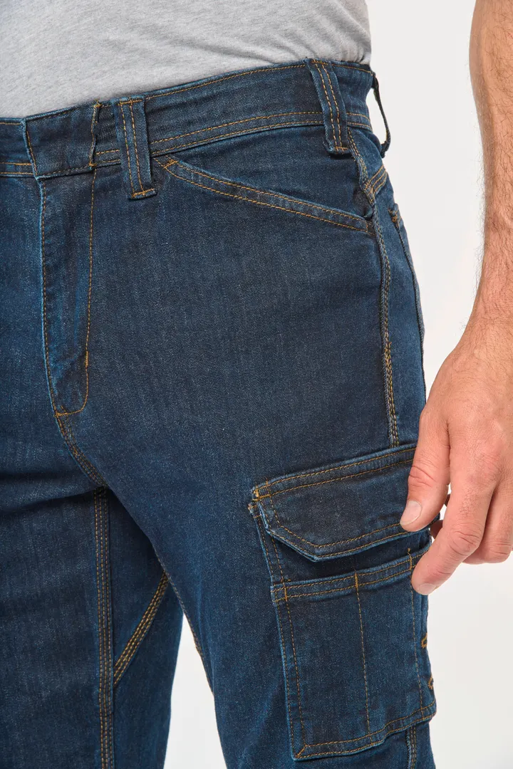 Denim-Herrenhose mit mehreren Taschen 16